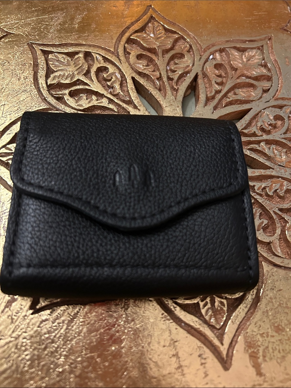 Classic BlackGlove Soft Leather Women's Card Case Wallet by Portland Leather CO